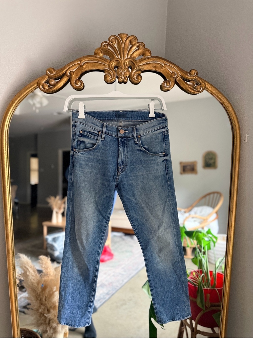 Mother ditcher ankle cropped jeans size 24 truth or dare wash